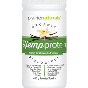 PRAIRIE NATURALS ORGANIC HEMP PROTEIN VANILLA 400g