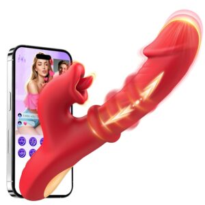 Rabbit Vibrator for Women Sex Toys, Toendi G Spot Women Vibrators with 7 Thrusting 10 Licking Vibrating Modes, Adult Sex Toys Dildo Vibrator for Female Womens & Couples