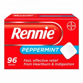 Rennie Peppermint Chewable Indigestion & Heartburn Relief - 96 Tablets
