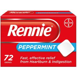 Rennie Peppermint Indigestion & Heartburn Relief - 72 Tablets