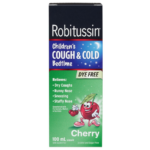 Robitussin Children's Cough & Cold Bedtime Cherry Flavour Dye Free 100mL
