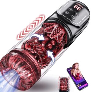 Sex Toys for Men Penis Pump - EINSEO AI Sync Full Waterproof Male Masturbator Stroker with 7 Sucking & Thrusting Rotating & Vibrating Licking Adult Toys, Pocket Pussy Male Sex...