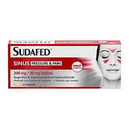 Sudafed Sinus Pressure & Pain Relief – 24 Tablets
