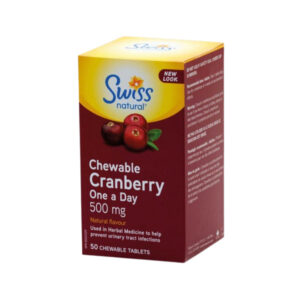 Swiss Natural Chewable Cranberry One a Day 50 Chewable Tablets