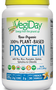 VEGIDAY RAW ORGANIC PLANT-BASED PROTEIN FRENCH VANILLA 1026g