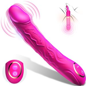 Vibrating Penis Realistic Dildo Vibrator with 10 Powerful Vibration Modes, Women Sex Toy Clitoris Anal Vagina G Spot Vibrator Sex Stimulator Adult Toys for Women Couples Sex...