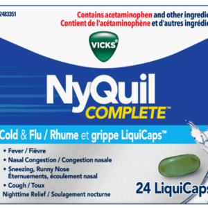 Vicks NyQuil Complete Cold & Flu Night time 24 LiquiCaps