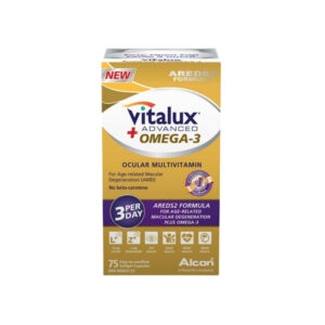 Vitalux Advanced + Omega-3 Ocular Multivitamin Areds2 Formula 75 Easy-to-Swallow Capsules