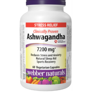 Webber Naturals Ashwagandha 7200 mg One Per Day