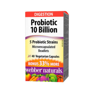 Webber Naturals Probiotic 10 Billion 40 Vegetarian Capsules