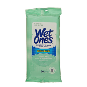 Wet Ones Sensitive Skin Hand & Face Wipes 20
