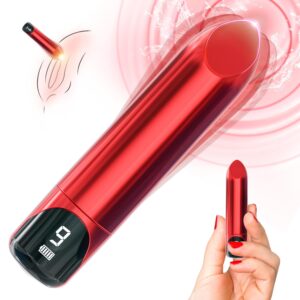 Women Sex Toys Vibrator Bullet, Lipstick Vibrator for Women’s Precision G Spot Clitoral Nipple Anal Sex Stimulation, Mini Vibrators with LED Display & 9 Powerful Vibrations,...